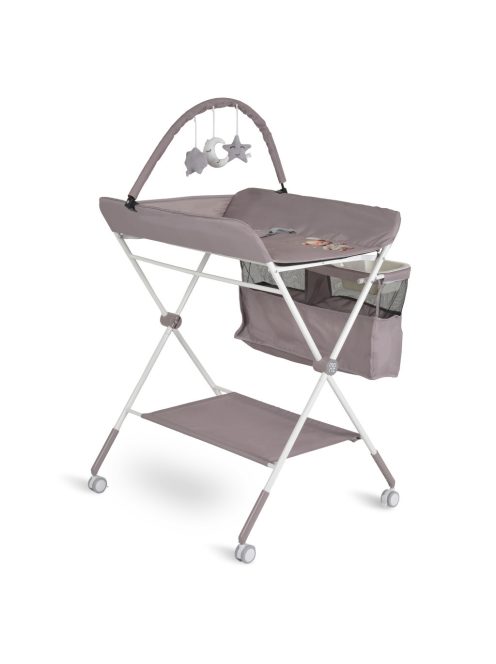 KASKADA multi pelenkázó asztal játékhíddal, tárolókkal SZÜRKE