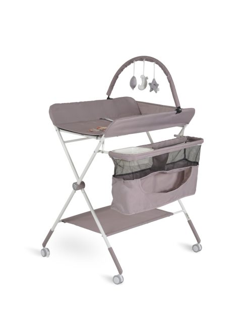 KASKADA multi pelenkázó asztal játékhíddal, tárolókkal SZÜRKE