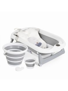   BALENA összecsukható kád vödrökkel, párnával kiegészítőkkel SZÜRKE