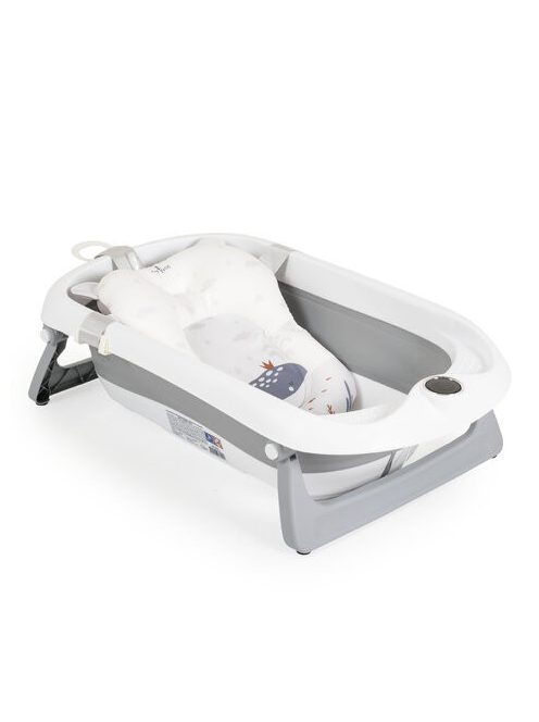 BALENA összecsukható kád vödrökkel, párnával kiegészítőkkel SZÜRKE