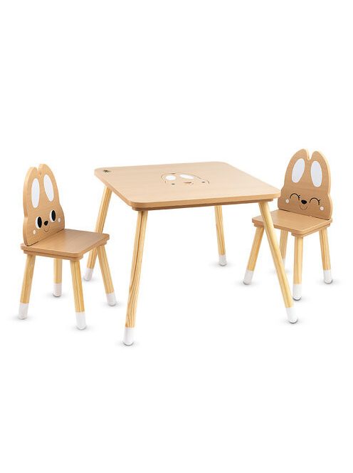 MONI fa asztalka 2 székkel NYUSZIS