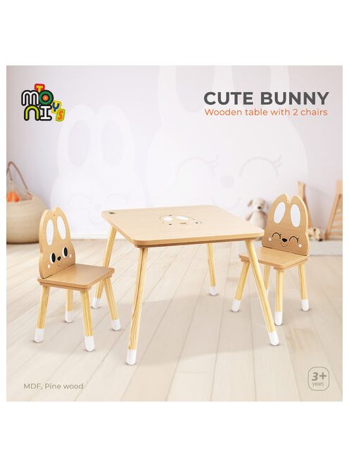 MONI fa asztalka 2 székkel NYUSZIS