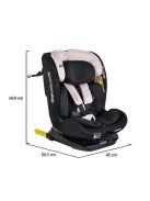 VAMOS autós ülés 40-150cm 360 forgatható PINK