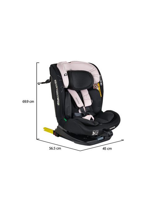 VAMOS autós ülés 40-150cm 360 forgatható PINK