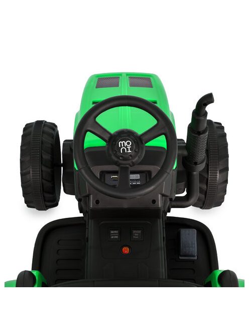 BO DALLAS elektromos traktor trélerrel 12V 140cm ZÖLD