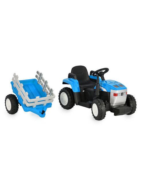 BO DALLAS elektromos traktor trélerrel 12V 140cm KÉK