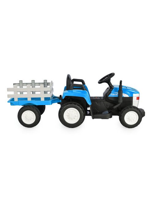 BO DALLAS elektromos traktor trélerrel 12V 140cm KÉK