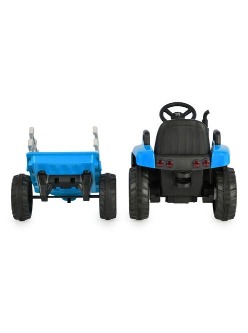 BO DALLAS elektromos traktor trélerrel 12V 140cm KÉK