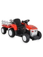 BO DALLAS elektromos traktor trélerrel 12V 140cm PIROS