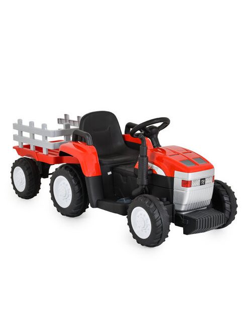 BO DALLAS elektromos traktor trélerrel 12V 140cm PIROS