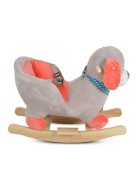 HINTÁZÓ kutyus plüss, zenélő, OLLIE  SZÜRKE/PIROS