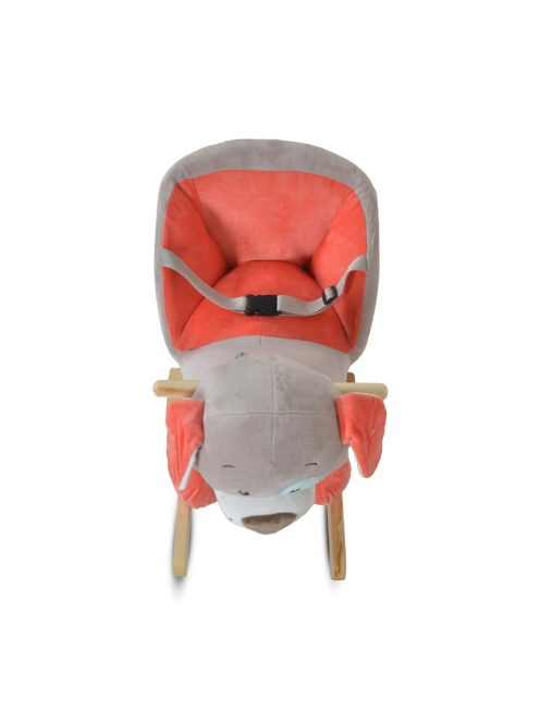 HINTÁZÓ kutyus plüss, zenélő, OLLIE  SZÜRKE/PIROS