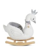 HINTÁZÓ hattyú plüss, zenélő FEHÉR