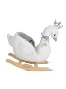 HINTÁZÓ hattyú plüss, zenélő FEHÉR