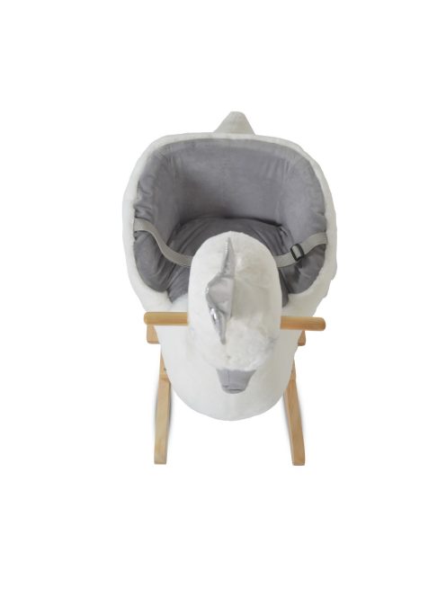 HINTÁZÓ hattyú plüss, zenélő FEHÉR