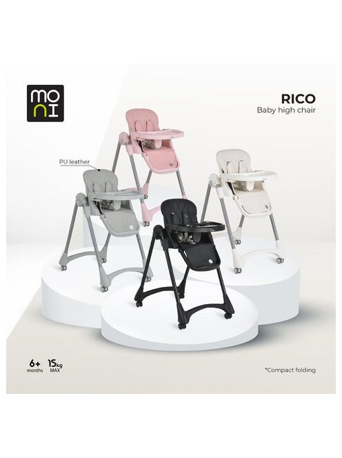 RICO multi etetőszék alsó kosár nélkül, összecsukható FEKETE