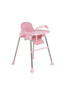 CENTURY etetőszék műanyag játékhíddal PINK