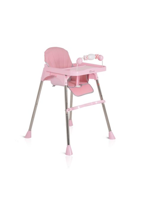 CENTURY etetőszék műanyag játékhíddal PINK