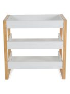 TIMBER fa pelenkázó állvány polccal FEHÉR/NATUR