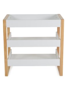 TIMBER fa pelenkázó állvány polccal FEHÉR/NATUR