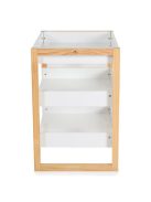 TIMBER fa pelenkázó állvány polccal FEHÉR/NATUR