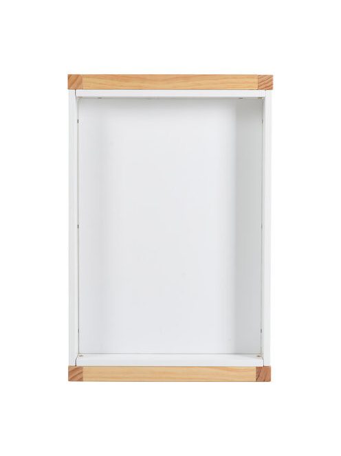 TIMBER fa pelenkázó állvány polccal FEHÉR/NATUR