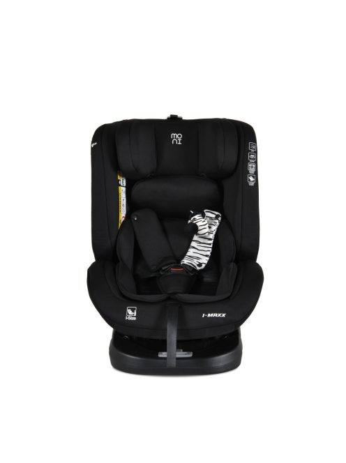 i-MAXX autós ülés,  isofix, forgatható, 2 plüss+párna 40-150cm FEKETE