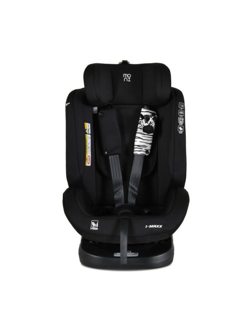 i-MAXX autós ülés,  isofix, forgatható, 2 plüss+párna 40-150cm FEKETE