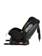 i-MAXX autós ülés,  isofix, forgatható, 2 plüss+párna 40-150cm FEKETE