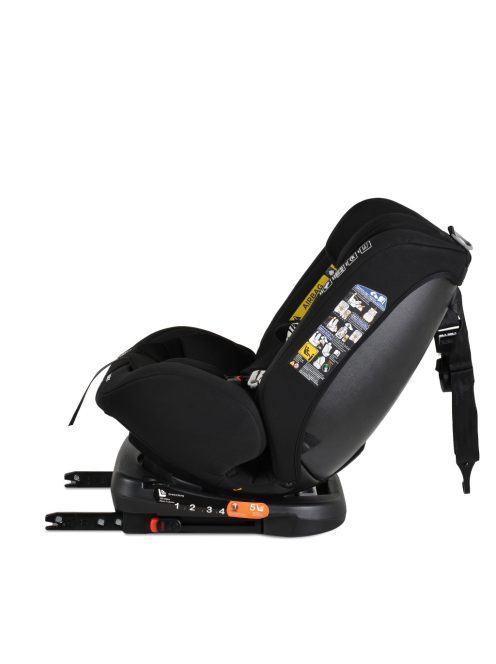 i-MAXX autós ülés,  isofix, forgatható, 2 plüss+párna 40-150cm FEKETE