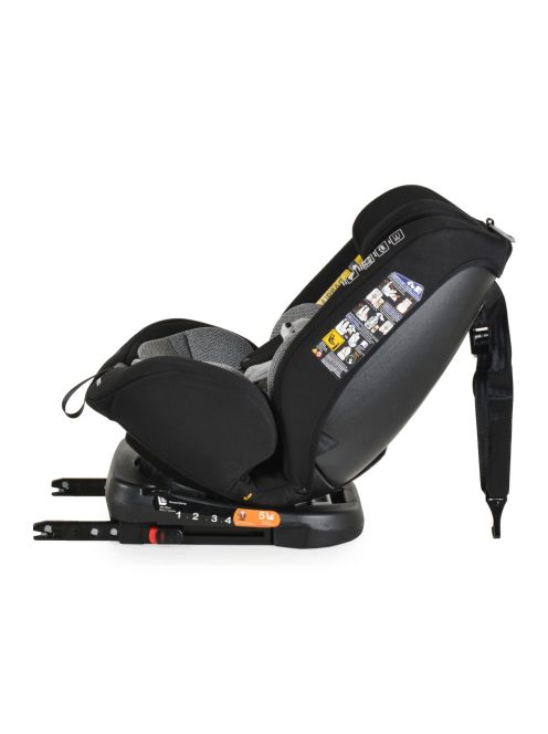 i-MAXX autós ülés,  isofix, forgatható, 2 plüss+párna 40-150cm SZÜRKE