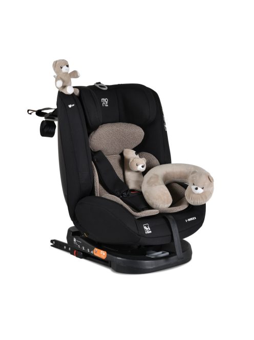 i-MAXX autós ülés,  isofix, forgatható, 2 plüss+párna 40-150cm BÉZS