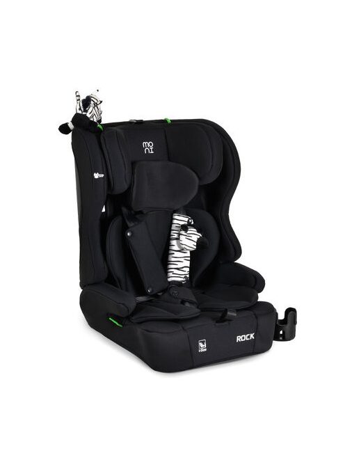 ROCK autós ülés 76-150cm, 2játékkal, pohártartó, belső öv, isofix nélkül FEKETE