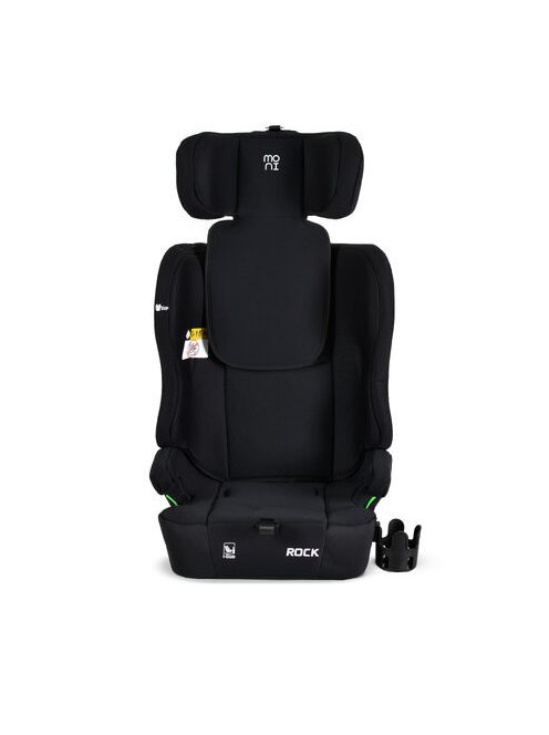 ROCK autós ülés 76-150cm, 2játékkal, pohártartó, belső öv, isofix nélkül FEKETE