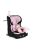 SECURITY autós ülés belső övvel, isofix, ajándék 2plüss+párna 76-150cm PINK