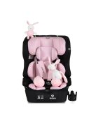 SECURITY autós ülés belső övvel, isofix, ajándék 2plüss+párna 76-150cm PINK