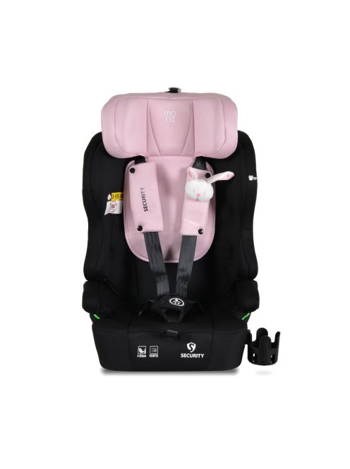 SECURITY autós ülés belső övvel, isofix, ajándék 2plüss+párna 76-150cm PINK