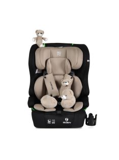   SECURITY autós ülés belső övvel, isofix, ajándék 2plüss+párna 76-150cm BÉZS