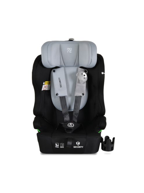 SECURITY autós ülés belső övvel, isofix, ajándék 2plüss+párna 76-150cm SZÜRKE