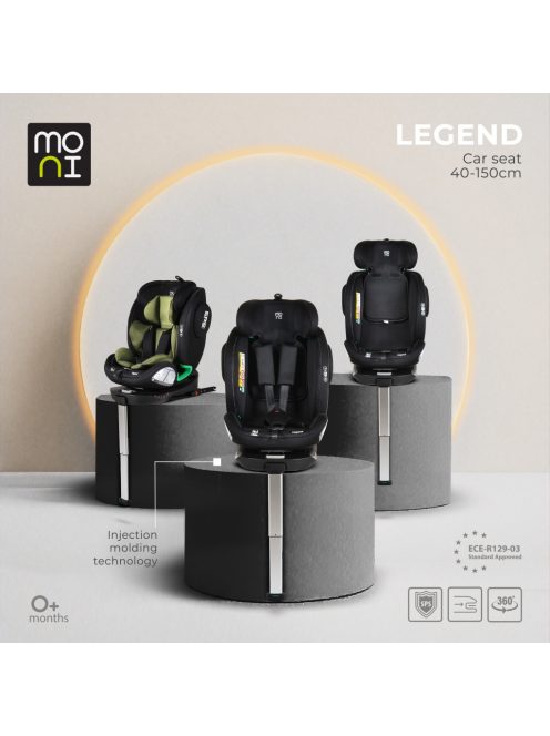 LEGEND autós ülés 40-150cm támasztólábbal SZÜRKE