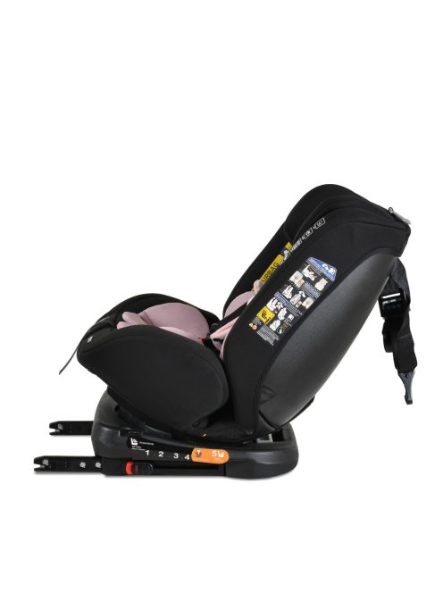 i-MAXX autós ülés, isofix, forgatható, 2 plüss+párna 40-150cm PINK