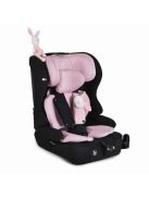 ROCK autós ülés 76-150cm, 2játékkal, pohártartó, belső öv, isofix nélkül PINK