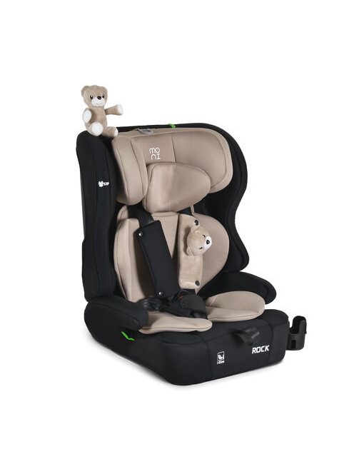 ROCK autós ülés 76-150cm, 2játékkal, pohártartó, belső öv, isofix nélkül BÉZS
