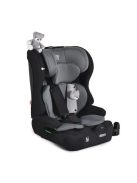 ROCK autós ülés 76-150cm, 2játékkal, pohártartó, belső öv, isofix nélkül SZÜRKE