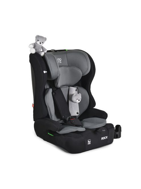 ROCK autós ülés 76-150cm, 2játékkal, pohártartó, belső öv, isofix nélkül SZÜRKE