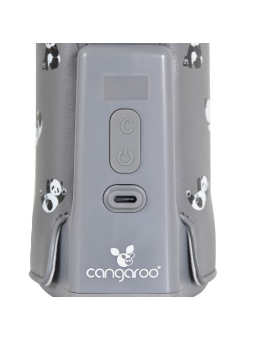 CALIENTE cumisüveg melegen tartó hordozható, USB-C töltővel NAGY SZÜRKE