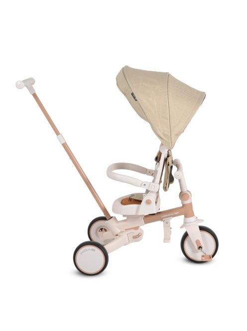 COMPACTO ÚJ 3IN1 tricikli multifunkciós, futóbiciklivé alakítható BÉZS