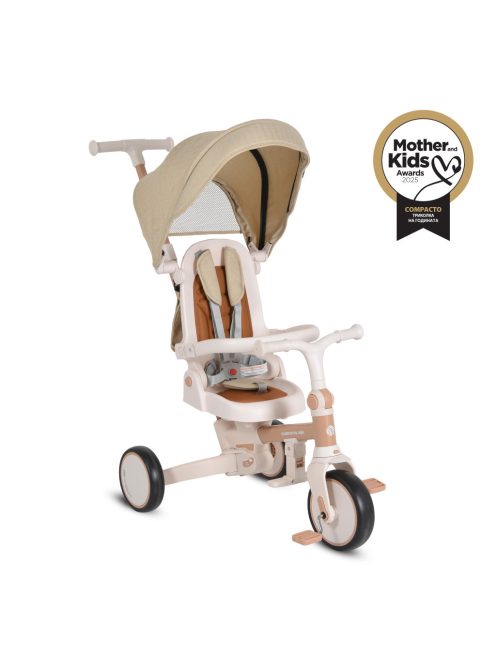 COMPACTO ÚJ 3IN1 tricikli multifunkciós, futóbiciklivé alakítható BÉZS