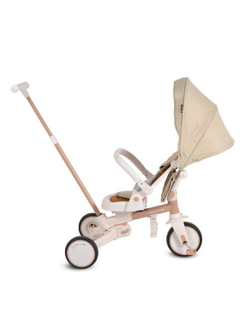 COMPACTO ÚJ 3IN1 tricikli multifunkciós, futóbiciklivé alakítható BÉZS