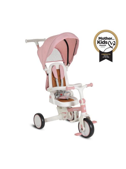 COMPACTO ÚJ 3IN1 tricikli multifunkciós, futóbiciklivé alakítható PINK